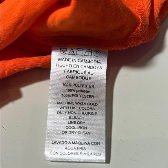 Michael Kors Bright Orange Button-Up Shirt - Picture 7 of 7